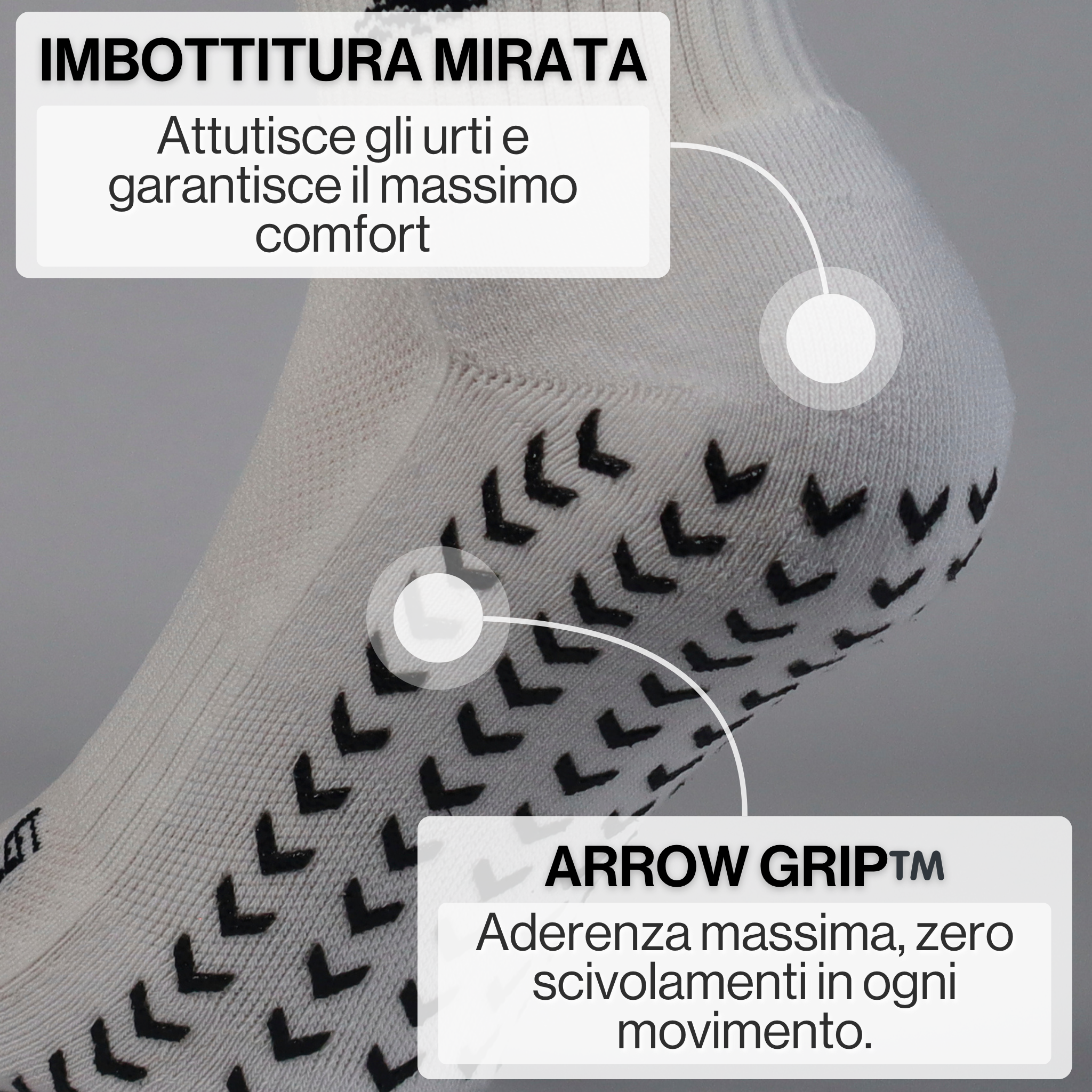 XX Football Grip - Calza da Calcio Antiscivolo