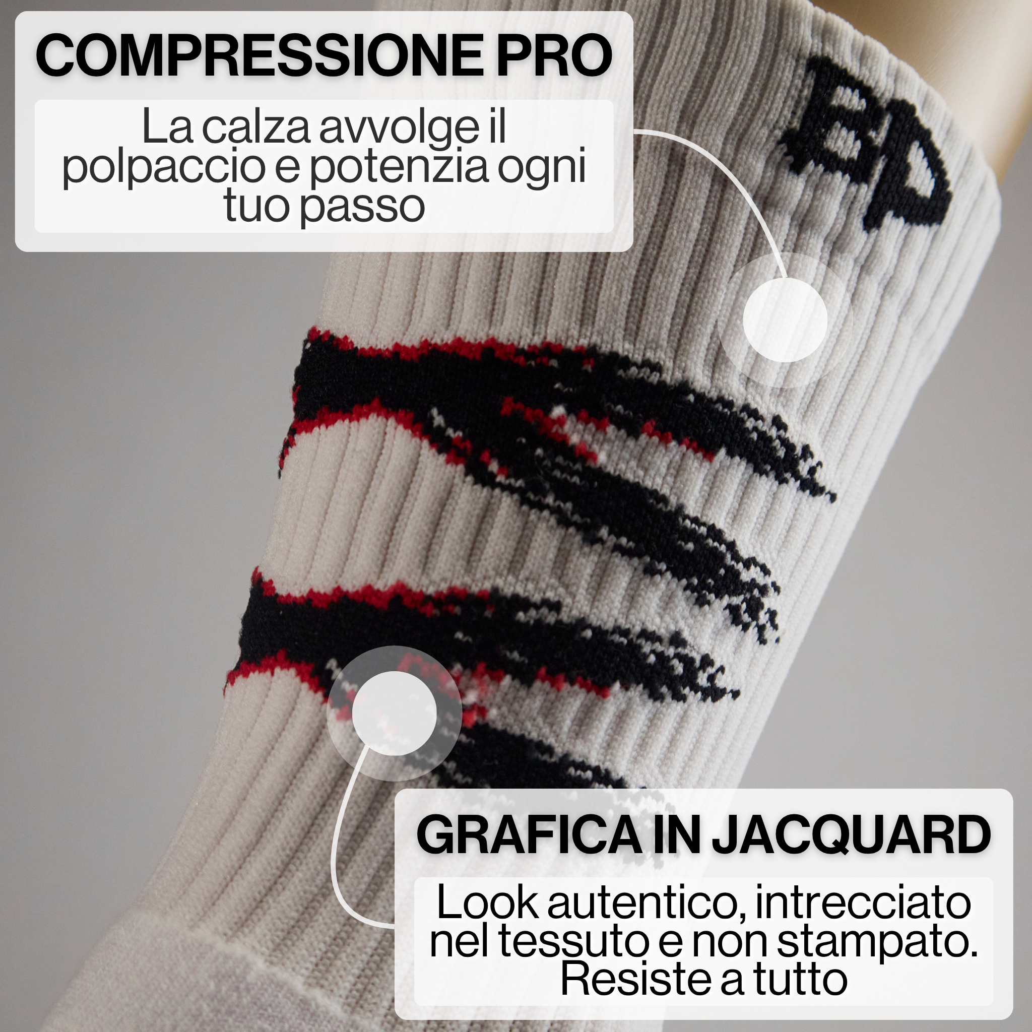 XX Football Grip - Calza da Calcio Antiscivolo