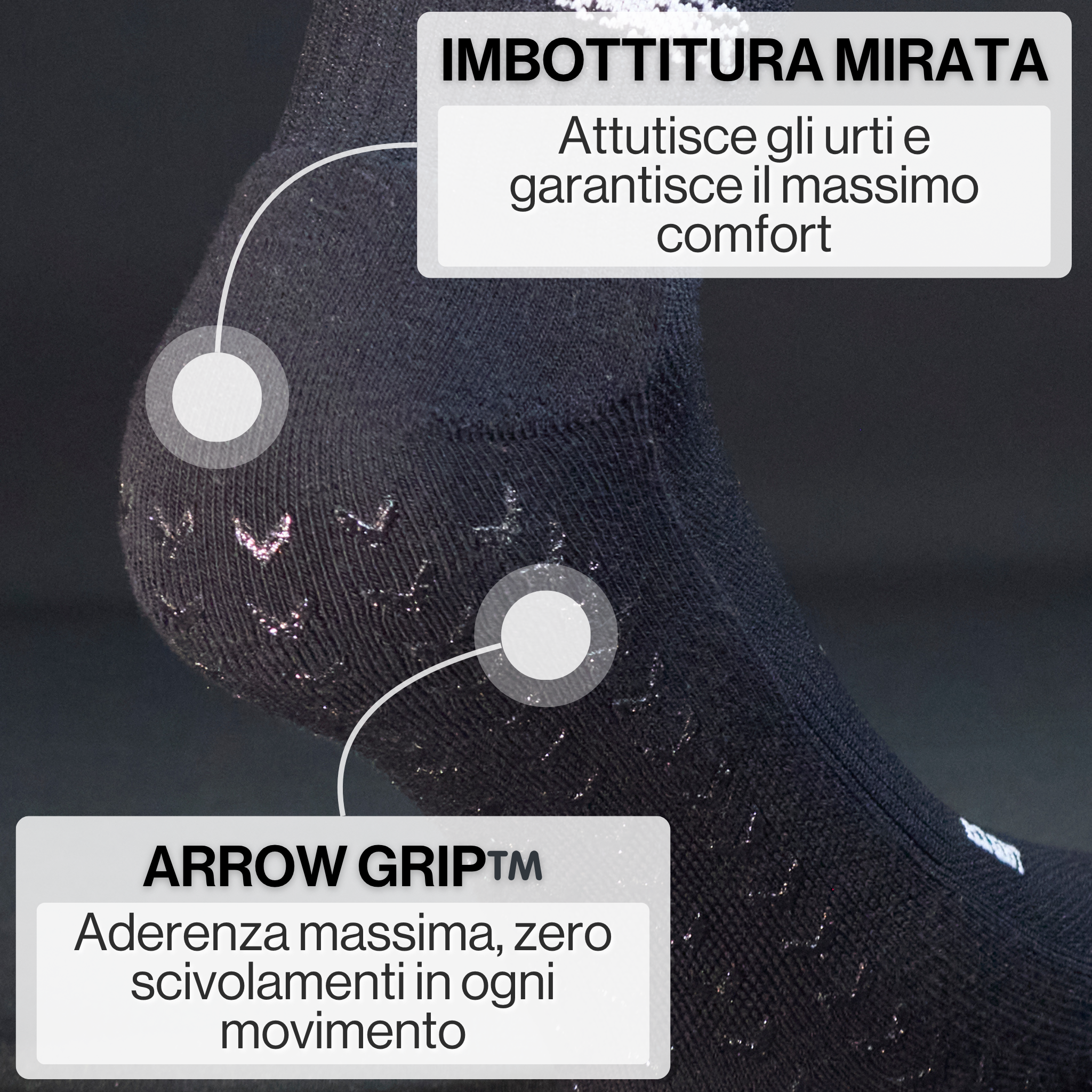 XX Football Grip - Calza da Calcio Antiscivolo